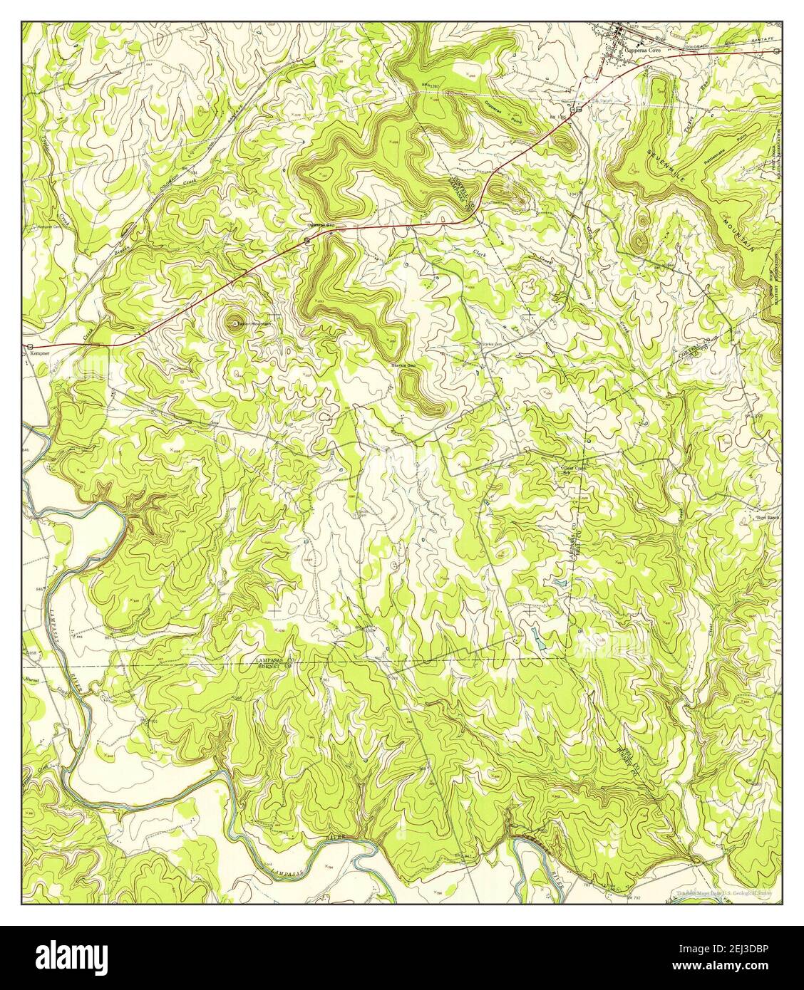 Copperas Cove, Texas, map 1947, 1:24000, United States of America by Timeless Maps, data U.S. Geological Survey Foto Stock