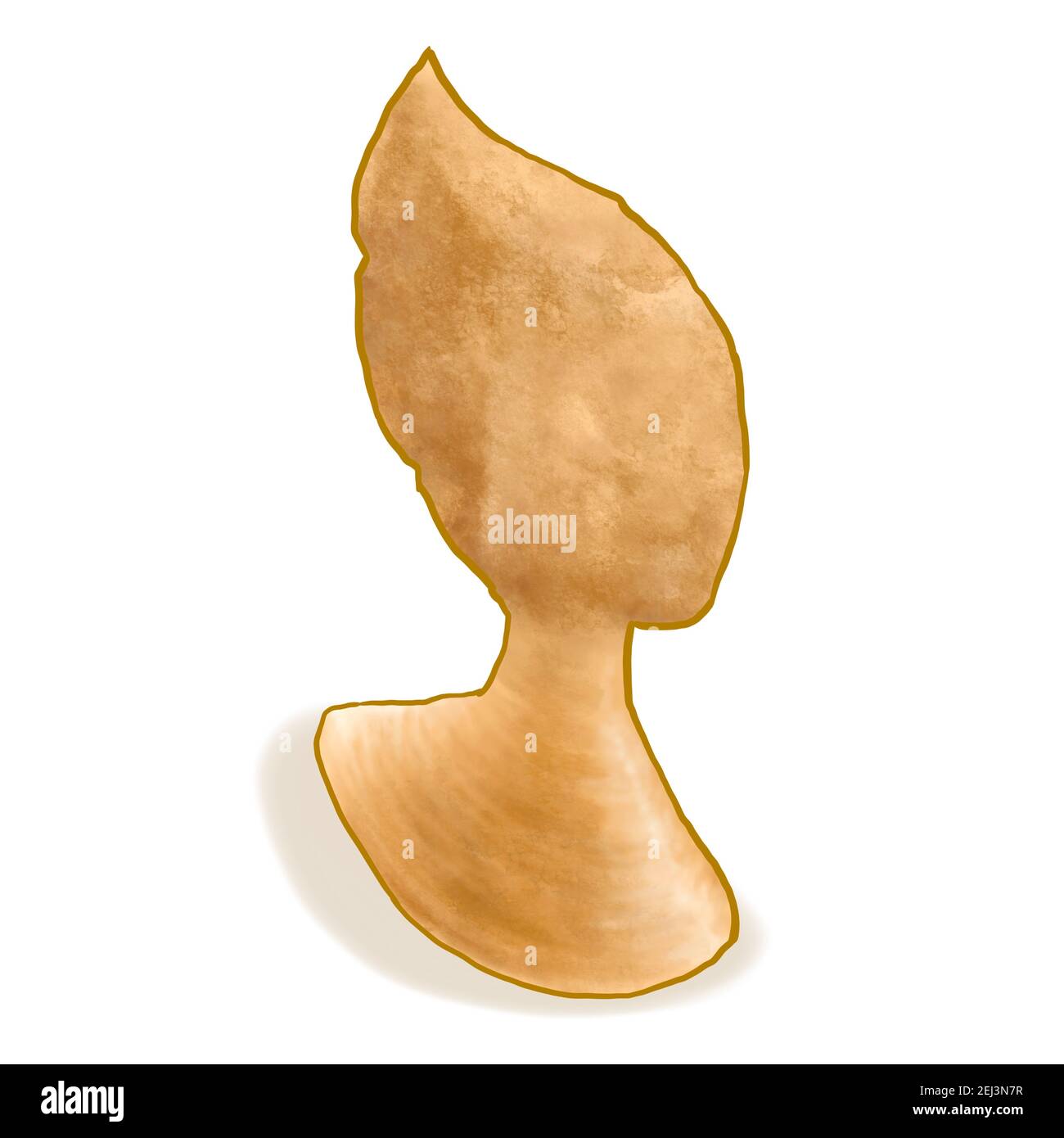La testa della Regina, un dipinto digitale della formazione di roccia di fungo di riferimento a Yehliu Geopark, famoso luogo naturale a New Taipei, cartoon isometrico di Taiwan Foto Stock