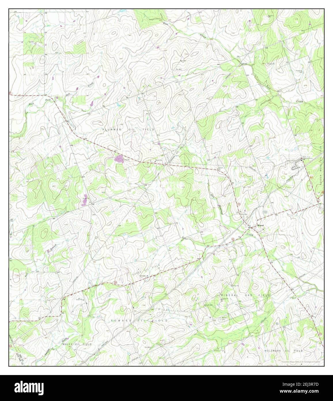 Mineral, Texas, mappa 1963, 1:24000, Stati Uniti d'America da Timeless Maps, dati U.S. Geological Survey Foto Stock