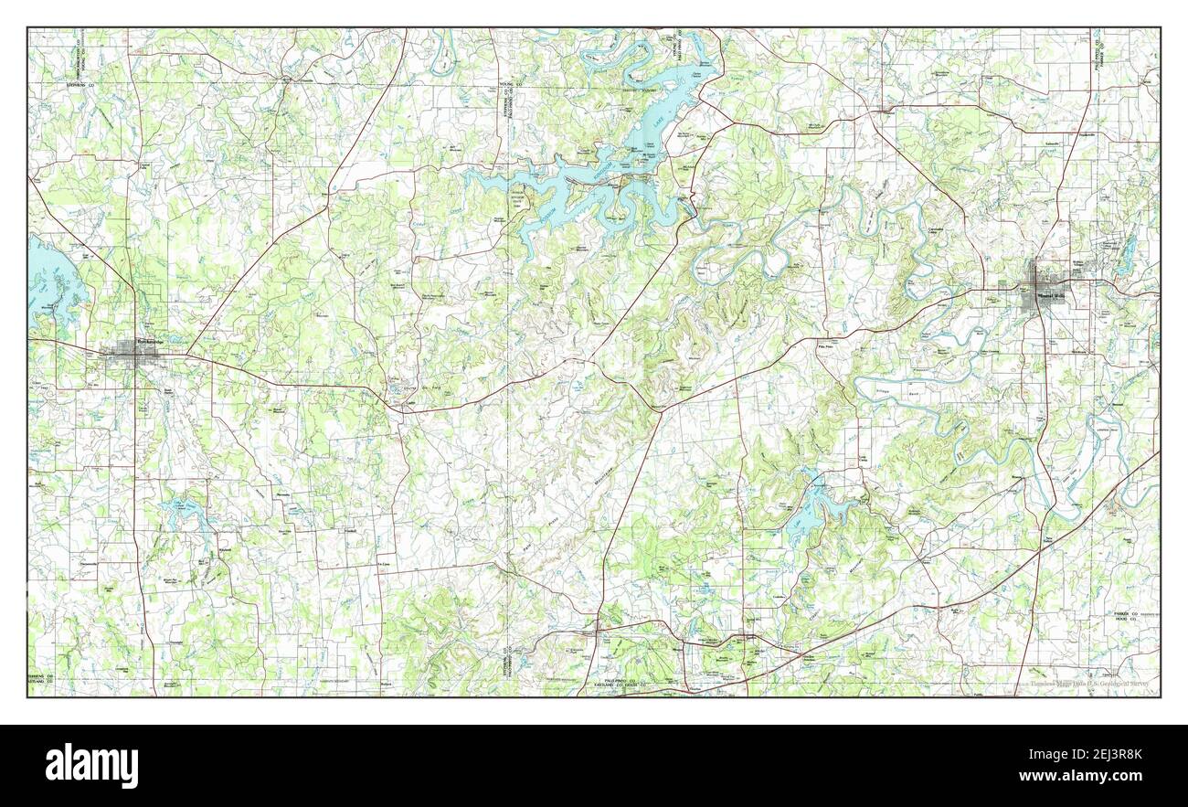 Mineral Wells, Texas, mappa 1985, 1:100000, Stati Uniti d'America da Timeless Maps, dati U.S. Geological Survey Foto Stock