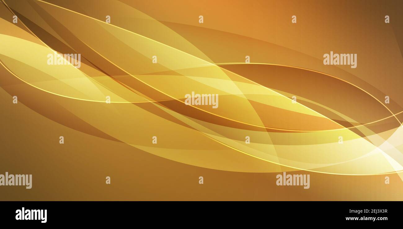 Golden Abstract forme geometriche incandescenti luci sfondo carta da parati. Moderno sfondo dal design dorato Foto Stock