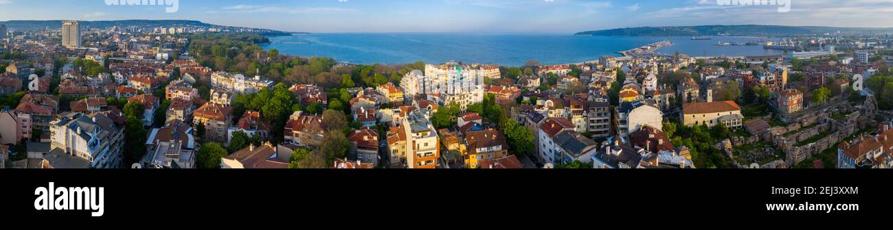 Veduta aerea della città bulgara di Varna Foto Stock