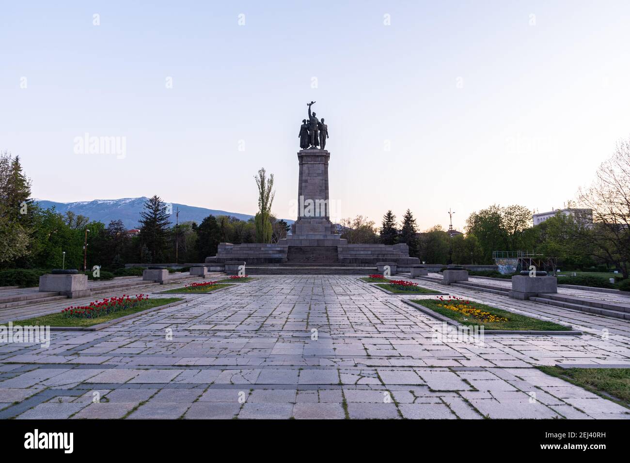 Monumento all'esercito sovietico a Sofia, Bulgaria Foto Stock