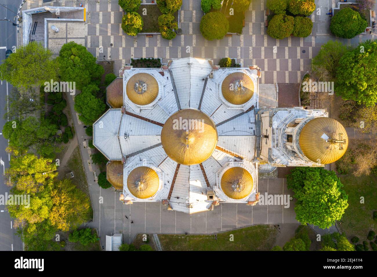 Veduta aerea della Dormizione della Cattedrale di Theotokos a Varna, Bulgaria Foto Stock