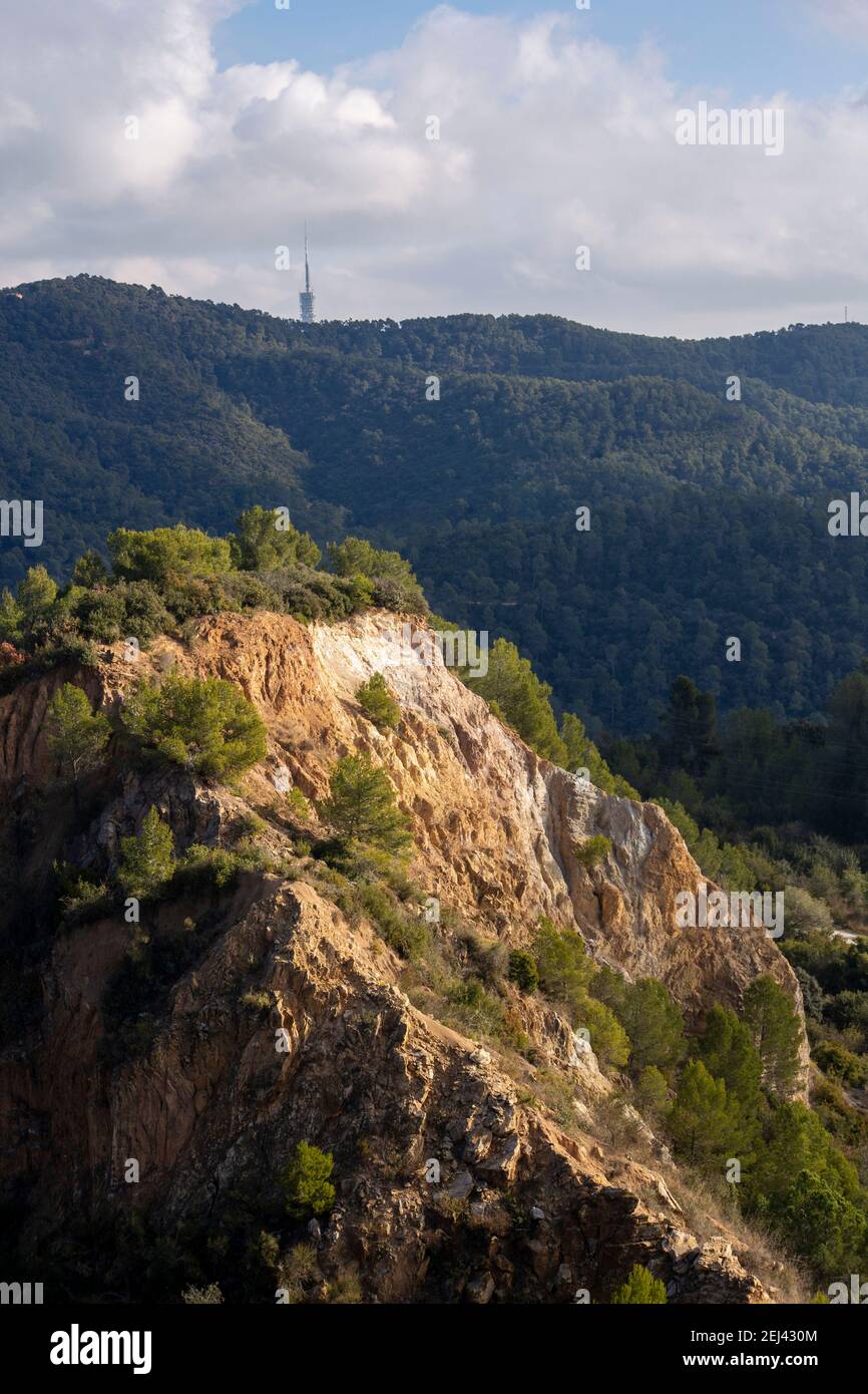 Algunas partes del parque han sido utilizado en pasado como sitios de cantera para extrainer materiales de construction por la espansione ciudad en plena Foto Stock