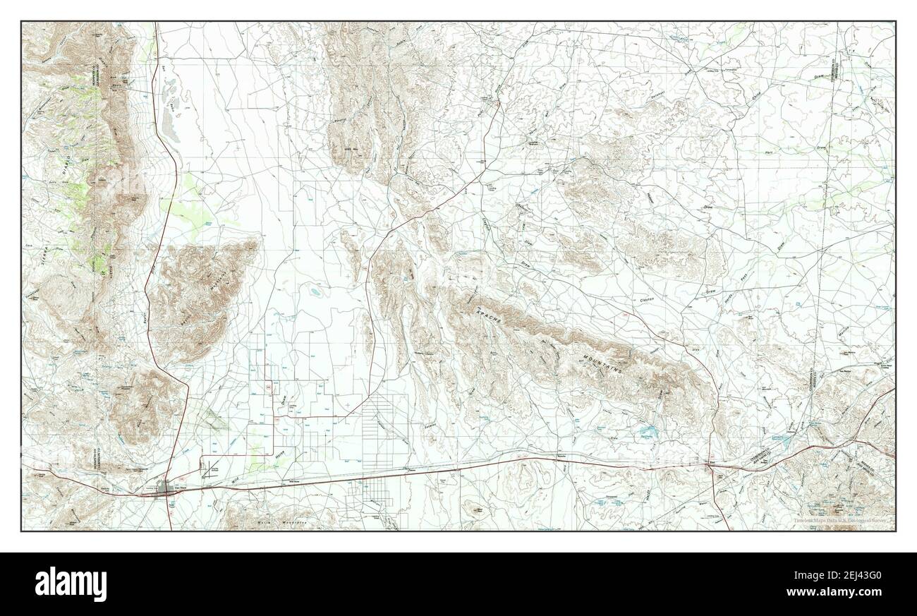 Van Horn, Texas, mappa 1985, 1:100000, Stati Uniti d'America da Timeless Maps, dati U.S. Geological Survey Foto Stock