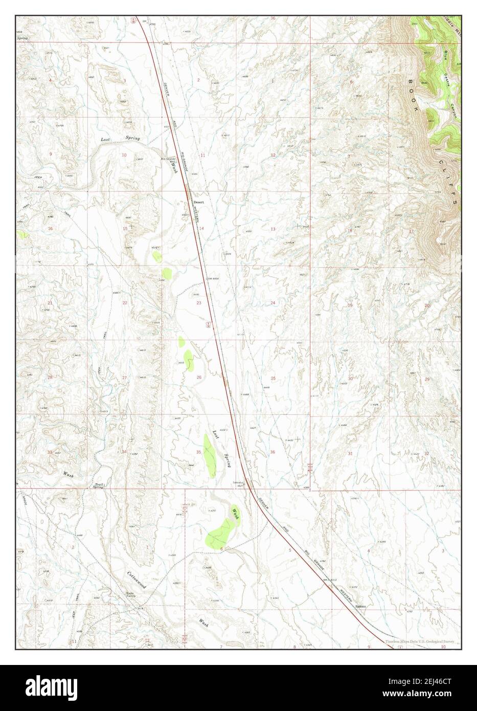 Desert, Utah, mappa 1969, 1:24000, Stati Uniti d'America da Timeless Maps, dati U.S. Geological Survey Foto Stock
