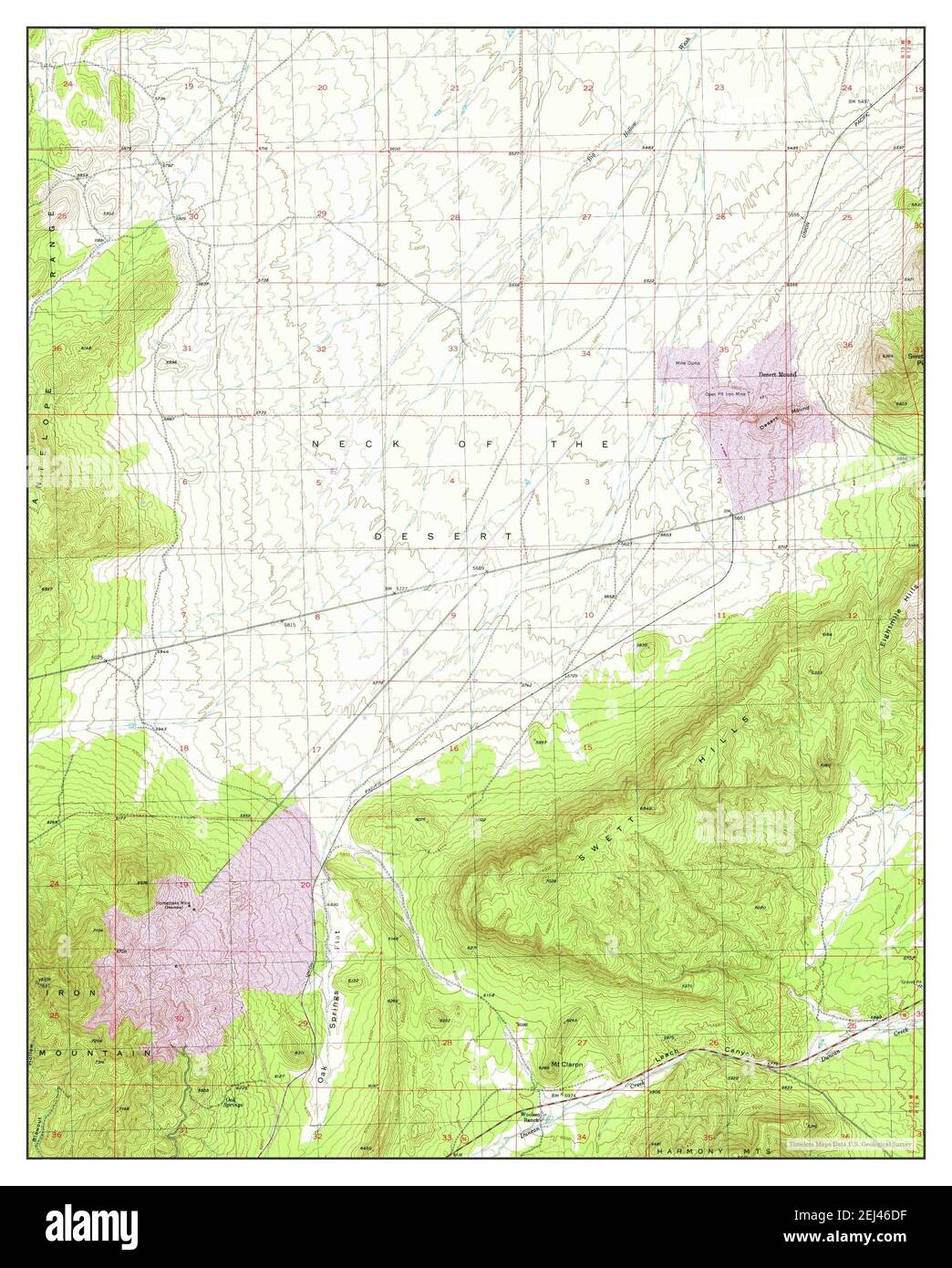 Desert Mound, Utah, map 1950, 1:24000, United States of America by Timeless Maps, data U.S. Geological Survey Foto Stock