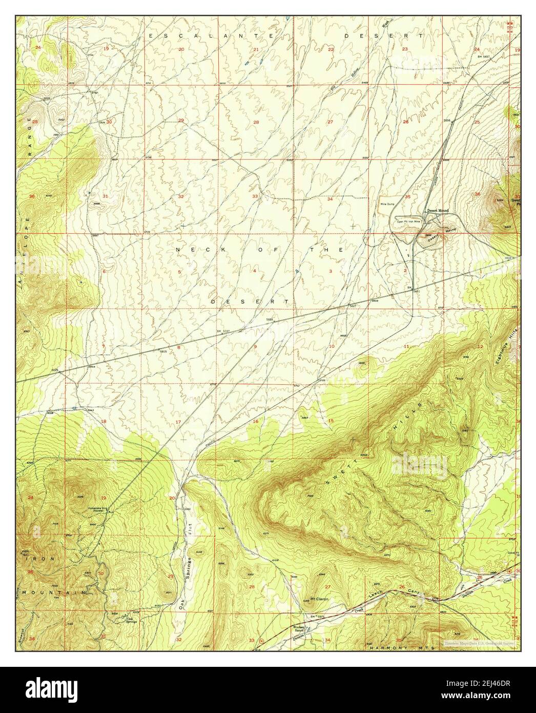 Desert Mound, Utah, map 1951, 1:24000, United States of America by Timeless Maps, data U.S. Geological Survey Foto Stock