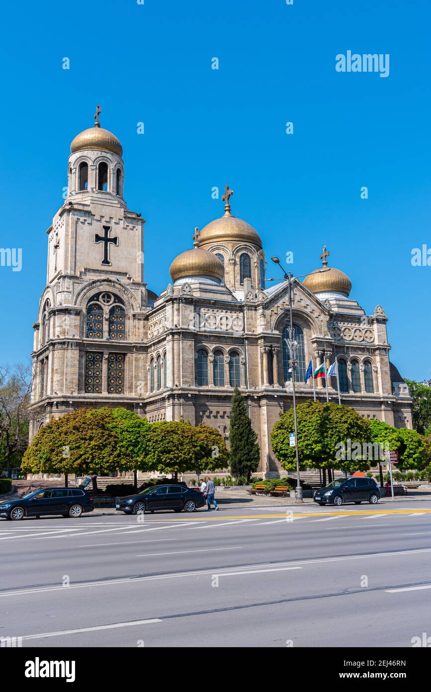 Dormizione della Theotokos nella cattedrale di Varna, Bulgaria Foto Stock