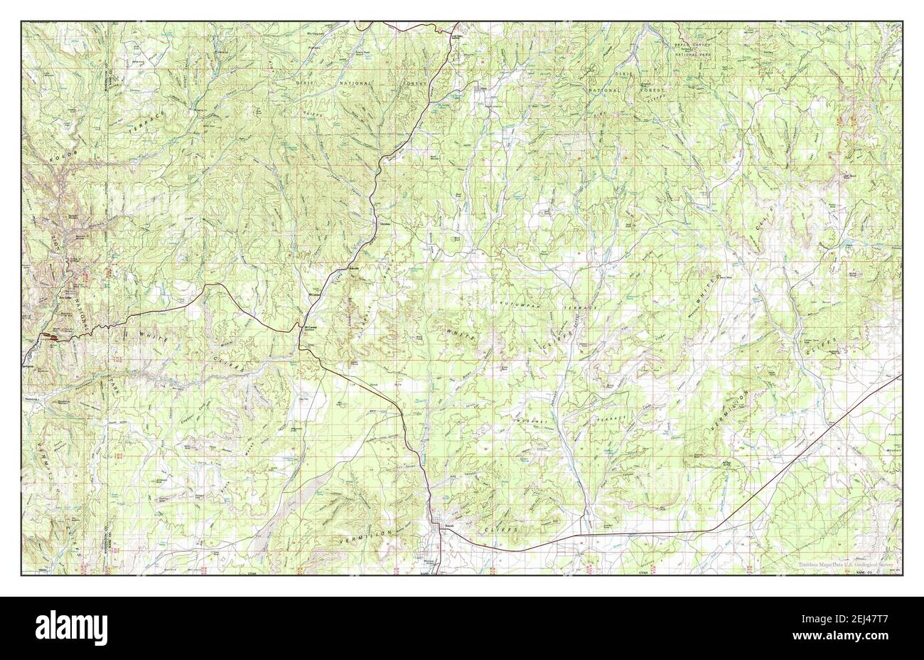 Kanab, Utah, mappa 1980, 1:100000, Stati Uniti d'America da Timeless Maps, dati U.S. Geological Survey Foto Stock