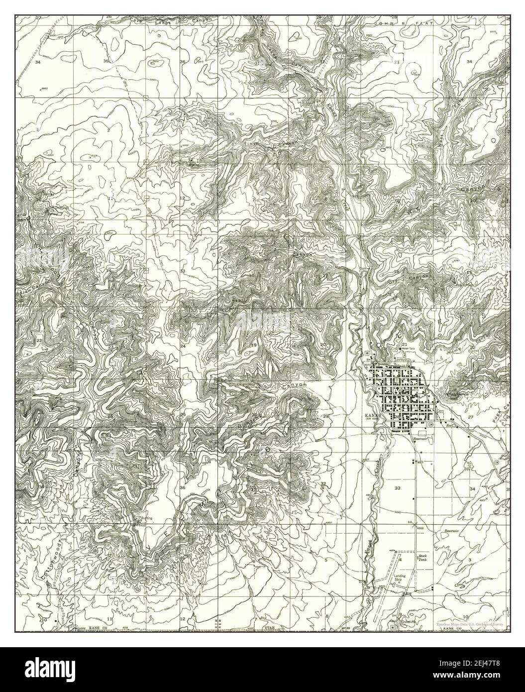 Kanab se, Utah, map 1954, 1:24000, United States of America by Timeless Maps, data U.S. Geological Survey Foto Stock