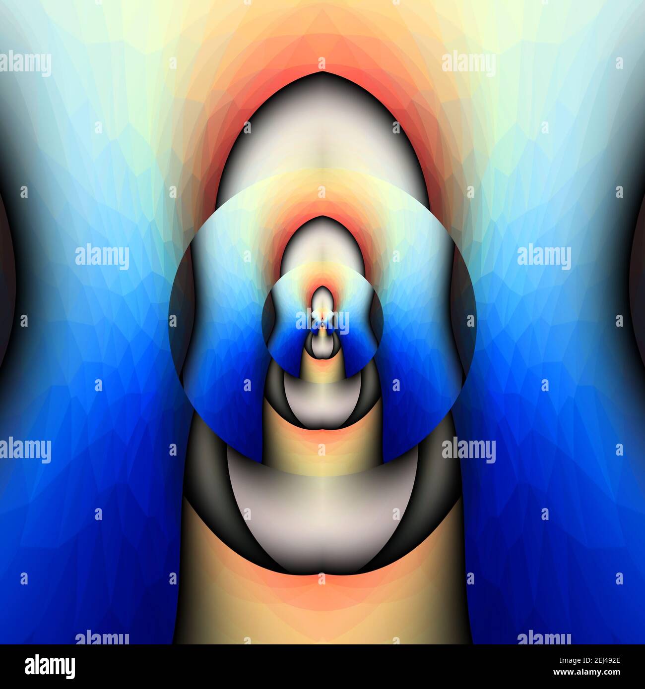 3D render modello astratto di sfondo con piastrelle colorate ornamenti poligonale Foto Stock