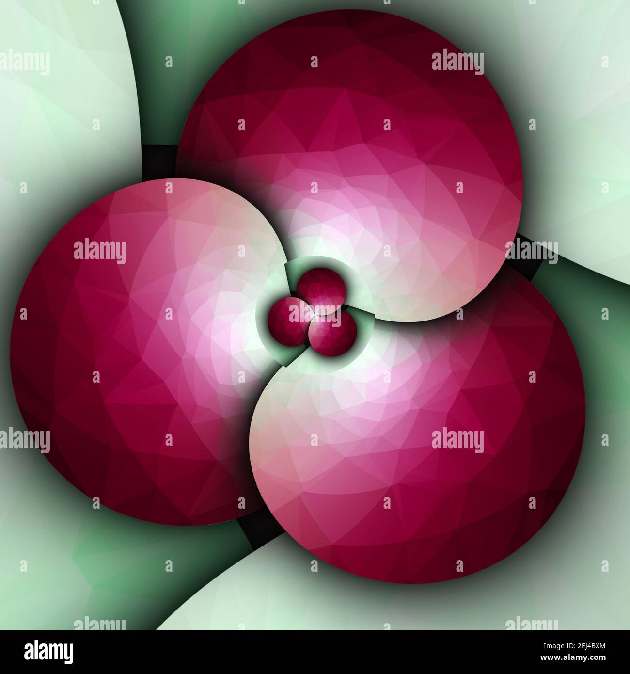 3D render modello astratto di sfondo con piastrelle colorate ornamenti poligonale Foto Stock