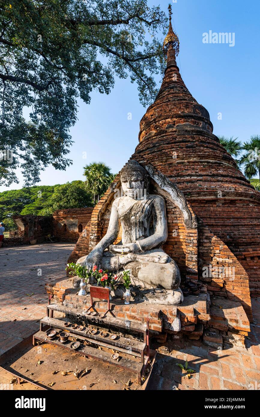 Yadana Hsemee Pagoda Complex, Inwa o Ava, Mandalay, Myanmar Foto Stock