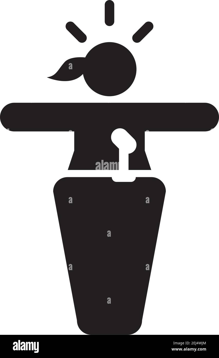 Icona del seminario vettore persona che parla sul podio simbolo in un illustrazione del pittogramma a colori piatti Illustrazione Vettoriale