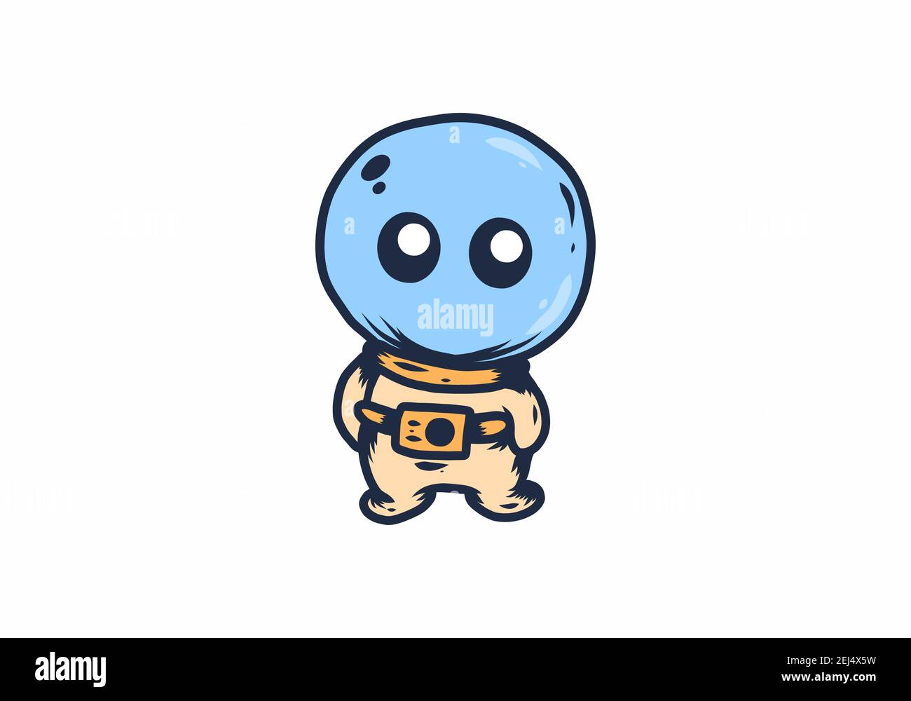 bella illustrazione di un astronauta Illustrazione Vettoriale