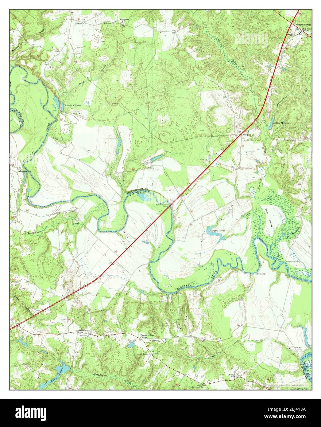 Mappa di manquin virginia Immagini senza sfondo e Foto Stock ritagliate Alamy
