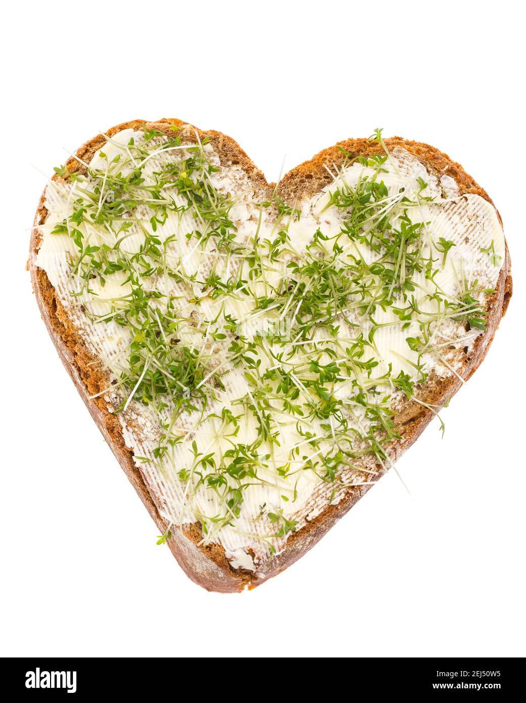 Un pane con grezza a forma di cuore Foto Stock