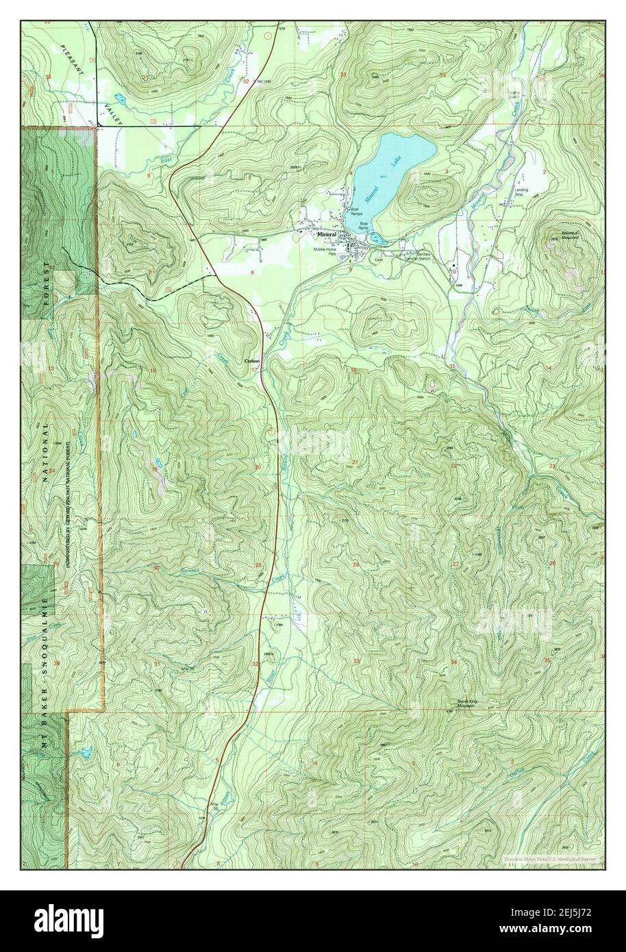 Mineral, Washington, mappa 1998, 1:24000, Stati Uniti d'America da Timeless Maps, dati U.S. Geological Survey Foto Stock