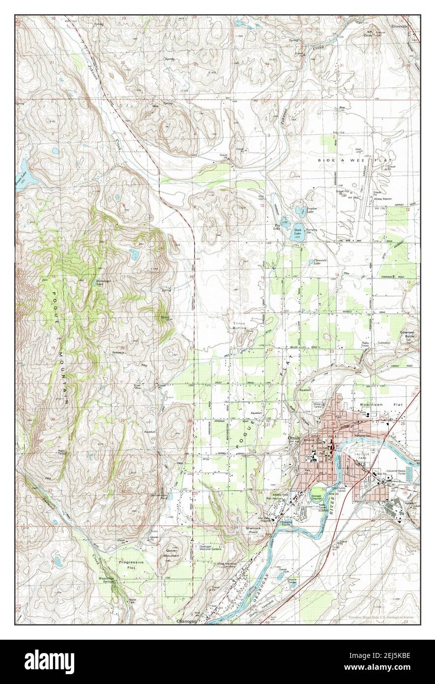Mappa di omak washington Immagini senza sfondo e Foto Stock ritagliate
