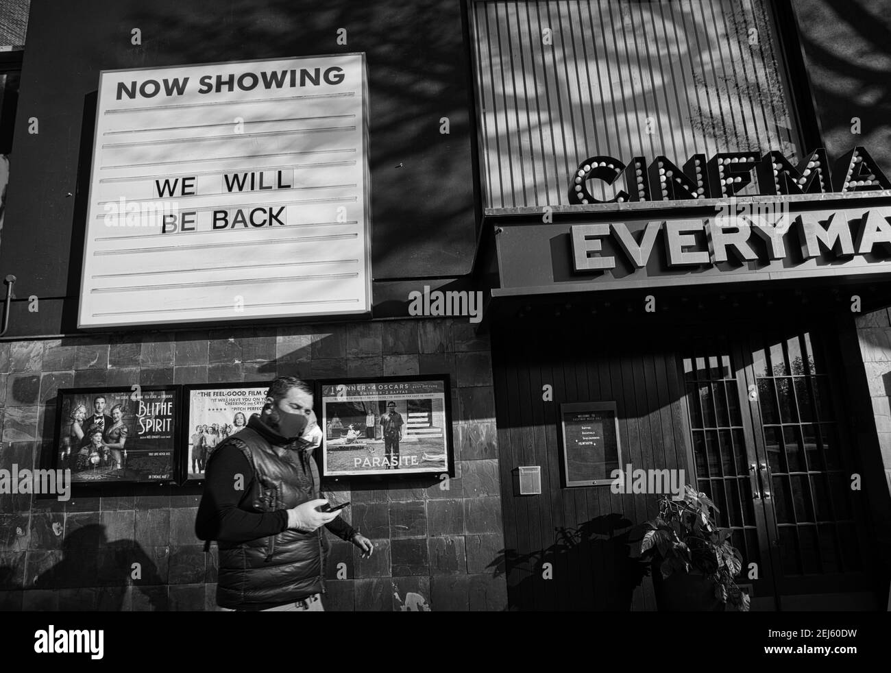 Regno Unito, Londra, Cinemas attraverso il Regno Unito a chiudere in risposta al coronavirus, Everyman più piccole catene di arthouse sono anche chiudere . Foto Stock