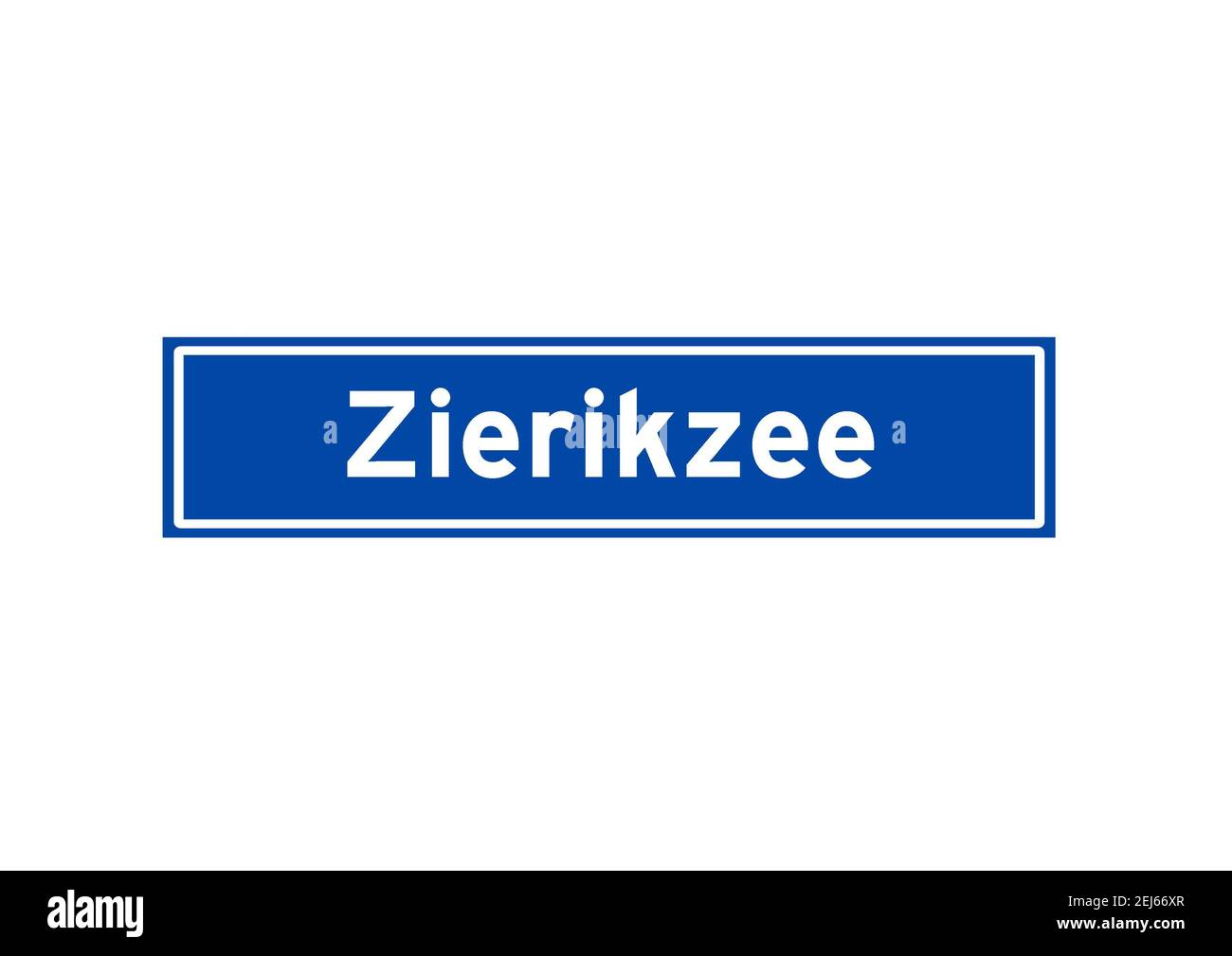 Zierikzee isolato olandese luogo segno nome. Indicazione della città dai Paesi Bassi. Foto Stock