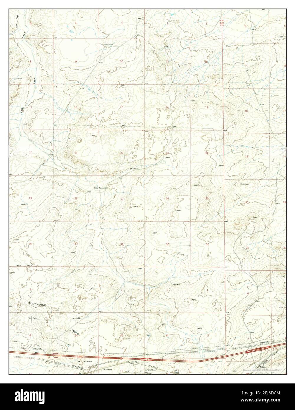 Tipton, Wyoming, mappa 1970, 1:24000, Stati Uniti d'America da Timeless Maps, dati U.S. Geological Survey Foto Stock