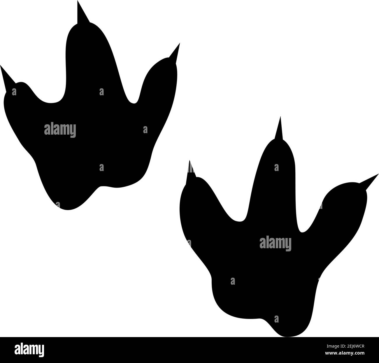 L'impronta dei dinosauri traccia l'illustrazione vettoriale. Sfondo con zampa, artiglio predatore. Illustrazione dell'impronta dei dinosauri perfetta per tessuti, rivestimenti, carta da parati e design Illustrazione Vettoriale