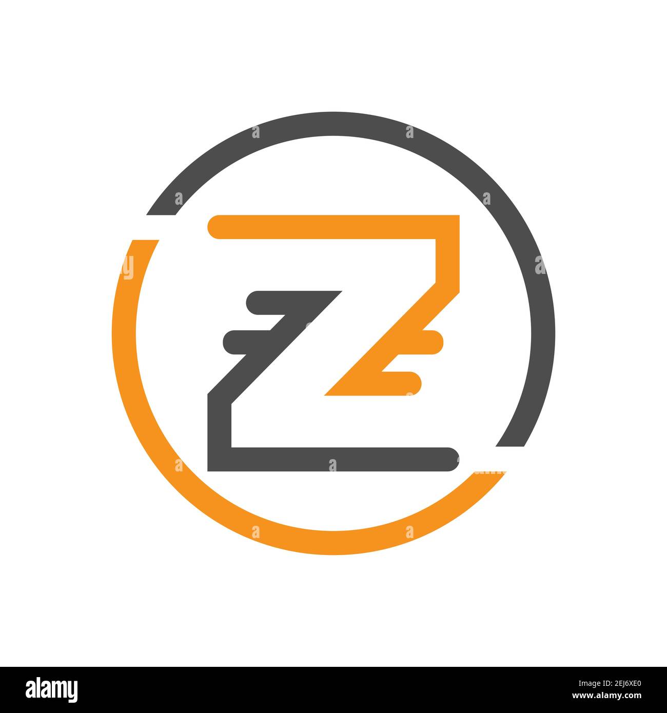 Stile più cool dei file lettera Z vettore di disegno iniziale del logo modello Illustrazione Vettoriale