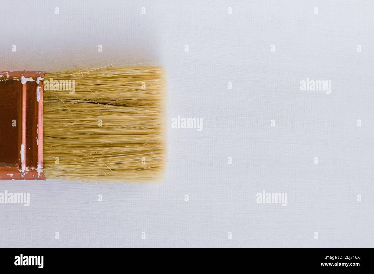 Spazzola piatta isolata su sfondo bianco. Foto Stock