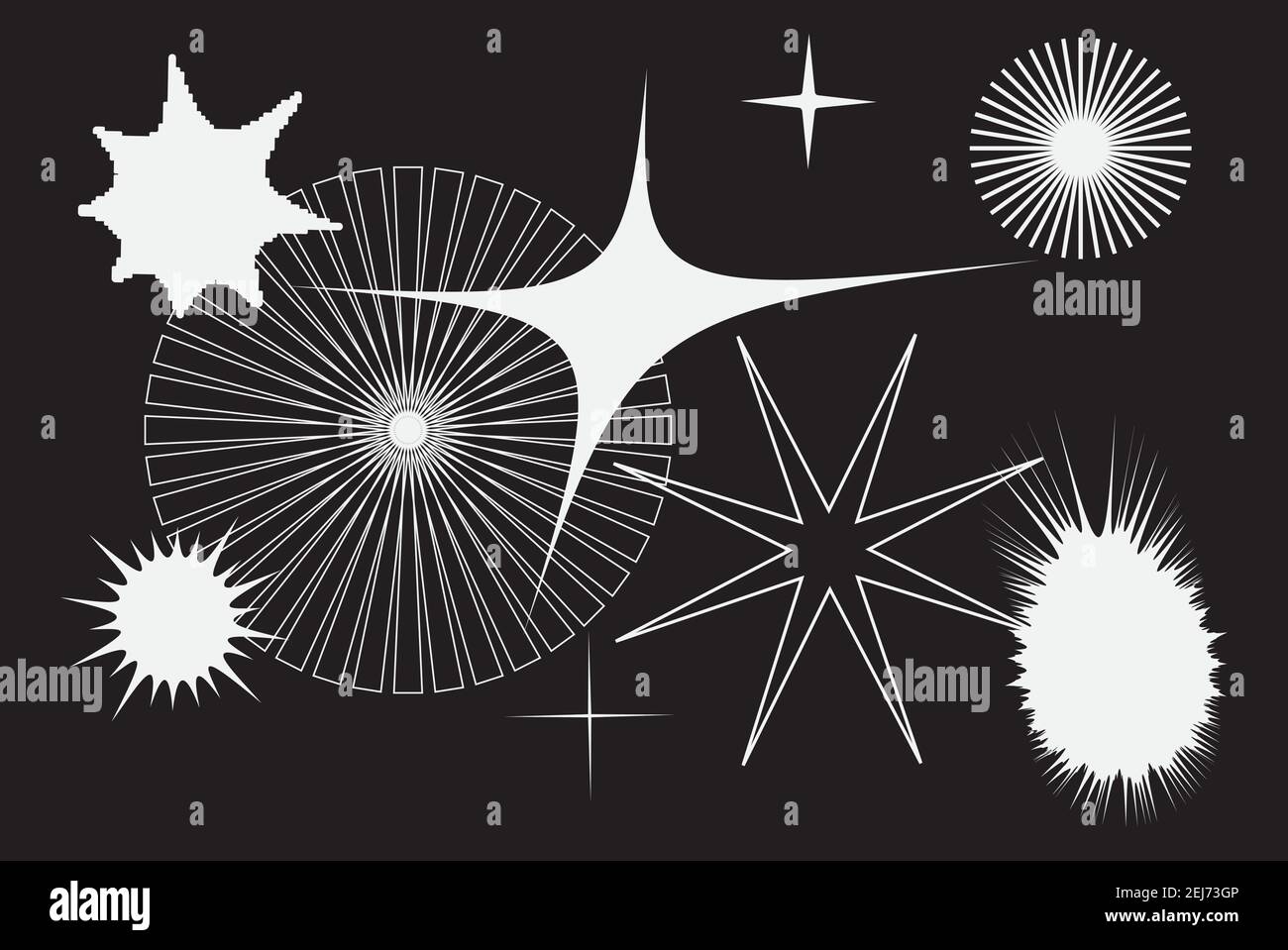 Set universale Basic Vector Star Shapes Illustrazione Vettoriale