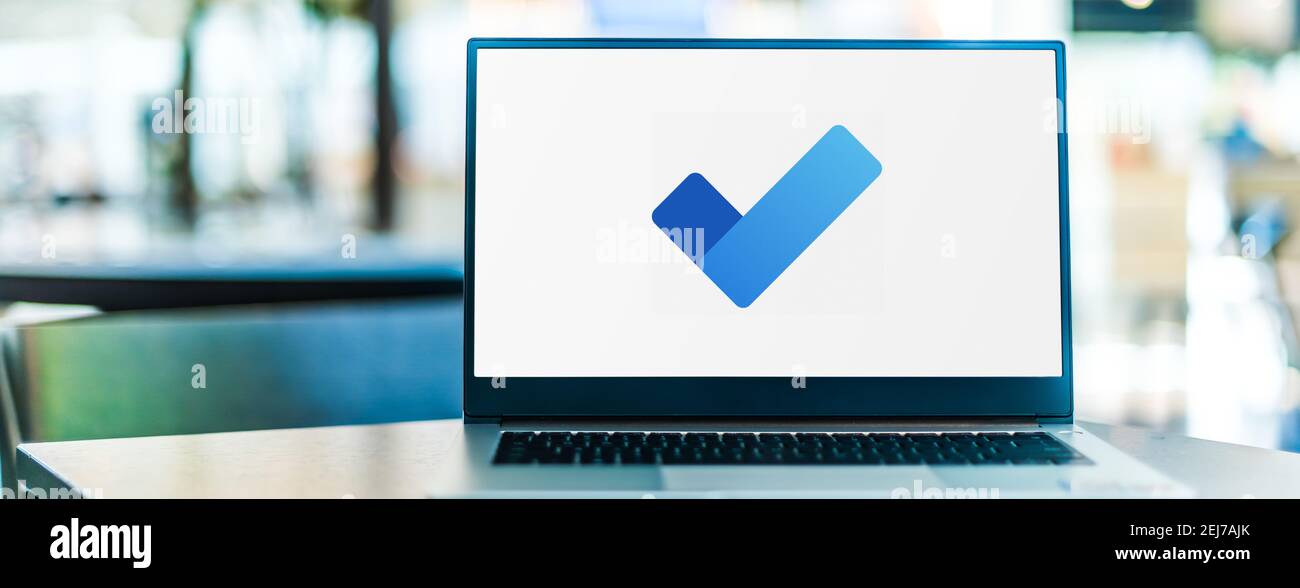 POZNAN, POL - 23 SETTEMBRE 2020: Computer portatile con il logo di Microsoft To Do, un'applicazione di gestione delle attività basata su cloud Foto Stock