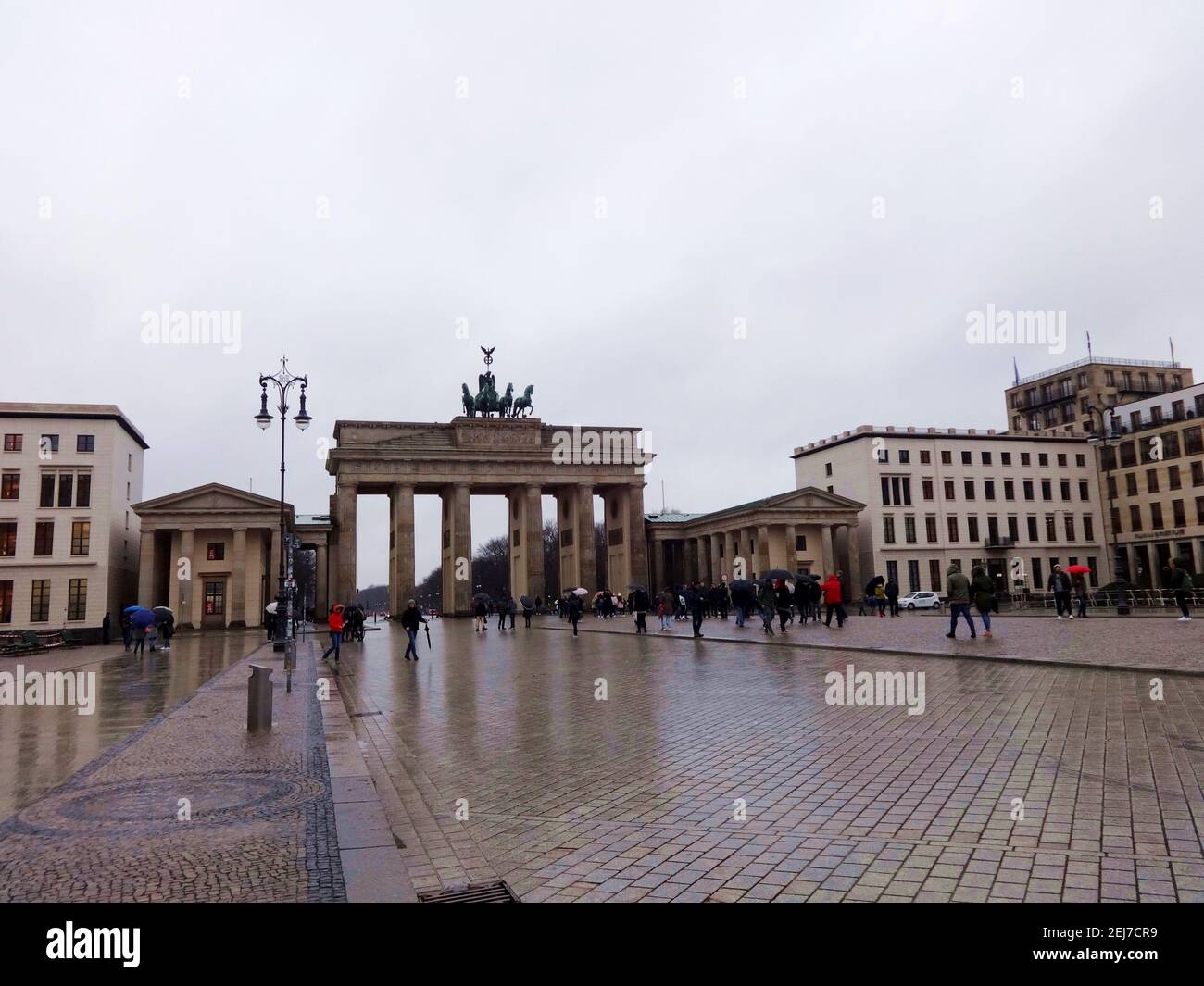 Paesaggio in Brandenburgo luogo nella città piovosa Foto Stock