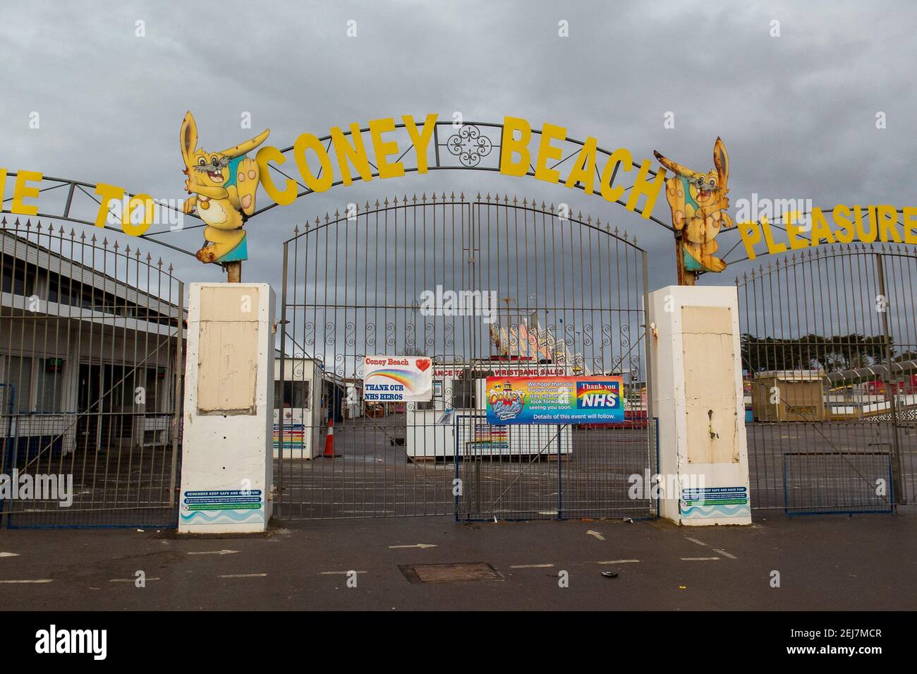 Coney Beach Pleasure Park / Fun Fair Foto Stock