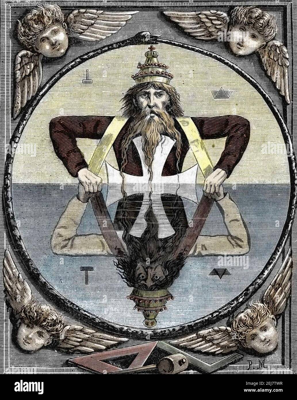 MASSONERIA simbolo del XIX secolo di Salomone Foto stock - Alamy