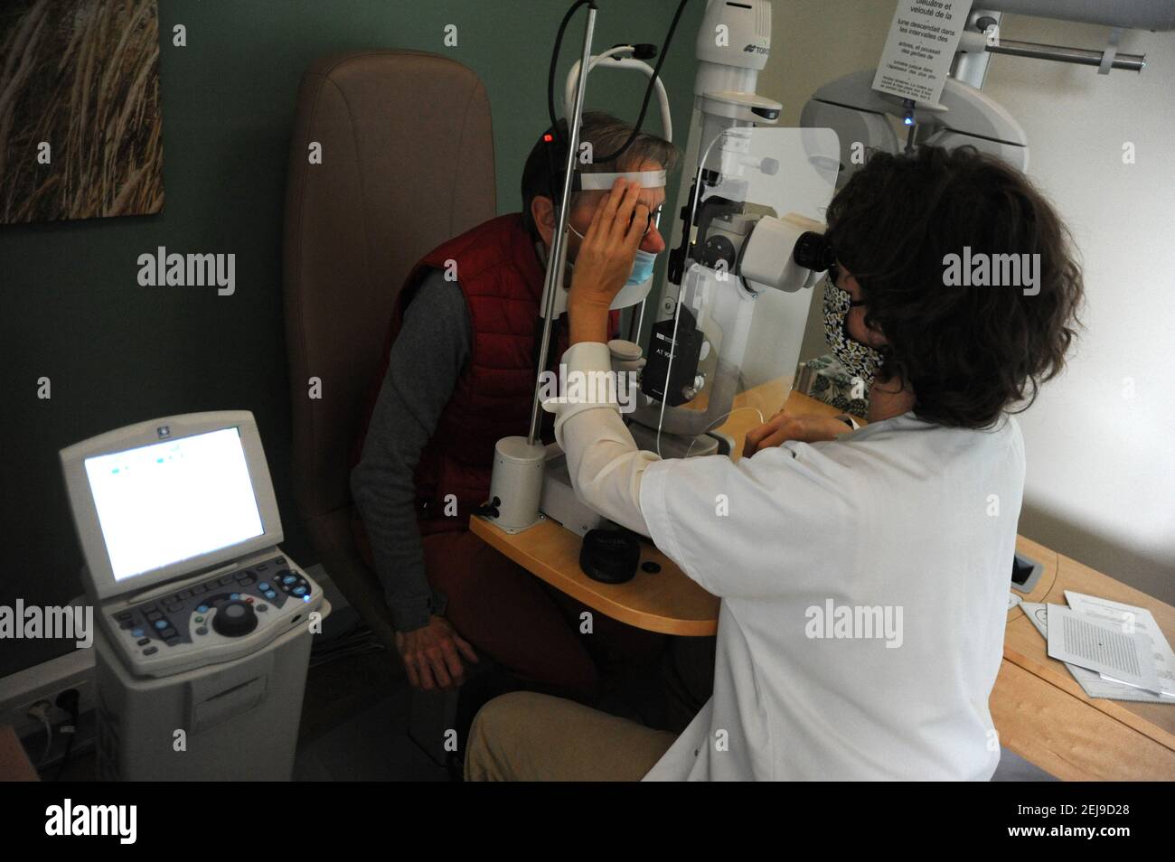 Ufficio di oftalmologia Foto Stock