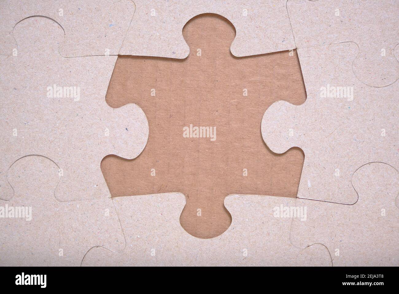 Pezzo mancante del puzzle, puzzle non assemblato Foto Stock