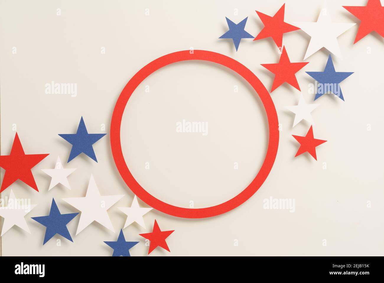 4 luglio cornice del biglietto d'auguri per il giorno dell'indipendenza americana Foto Stock