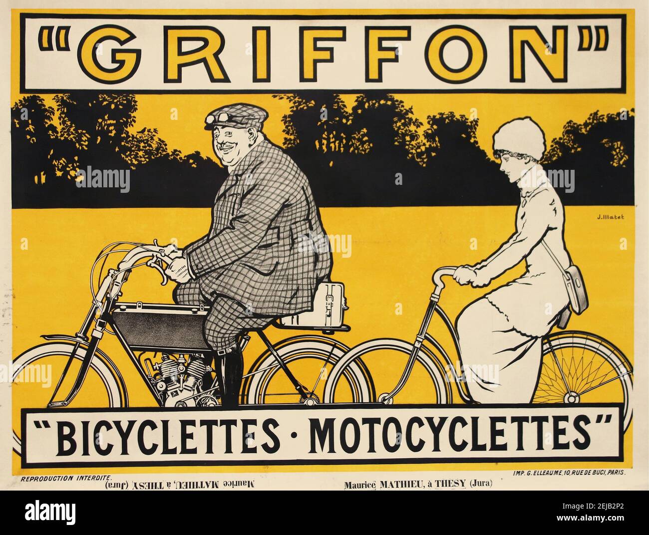 Griffon Biciclette Motociclette. Museo: COLLEZIONE PRIVATA. Autore: Jean Matet. Foto Stock