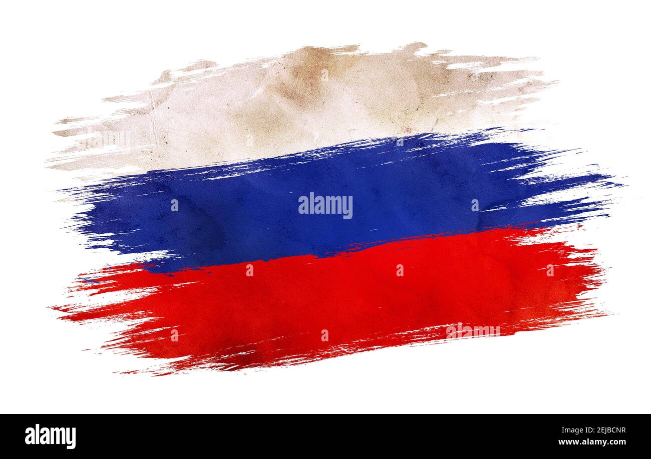 Bandiera Russa D Epoca Bandiera Della Russia In Stile Grunge Foto Stock Alamy