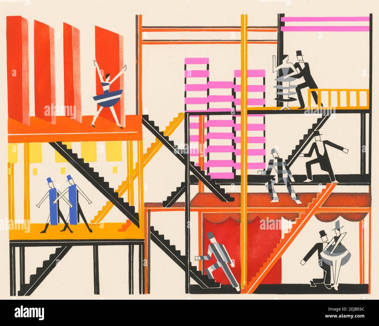 Design scenico dal portfolio Décors de Théâtre. Museo: COLLEZIONE PRIVATA. Autore: ALEXANDRA EXTER. Foto Stock