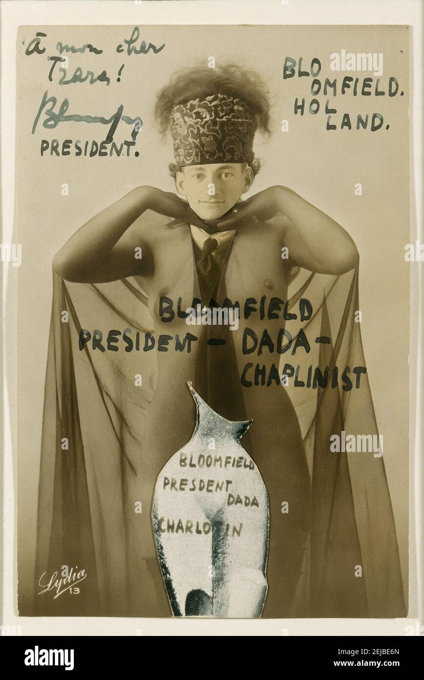 Bloomfield, Presidente Dada-Chaplinist. Museo: Kunsthaus Zürich. Autore: ERWIN BLUMENFELD. Foto Stock