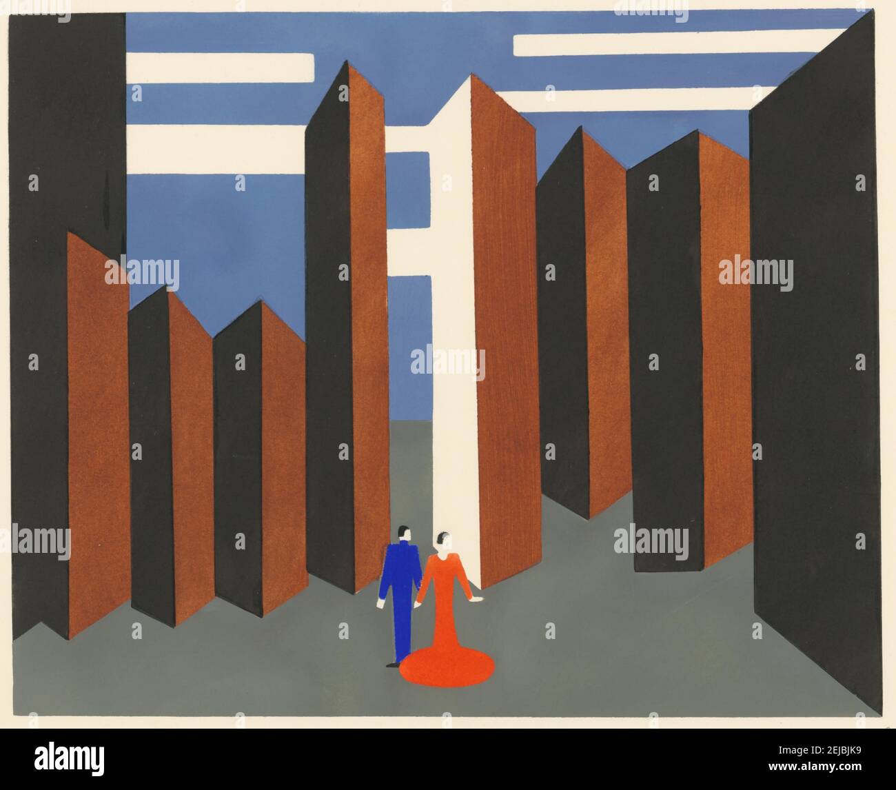 Design scenico dal portfolio Décors de Théâtre. Museo: COLLEZIONE PRIVATA. Autore: ALEXANDRA EXTER. Foto Stock