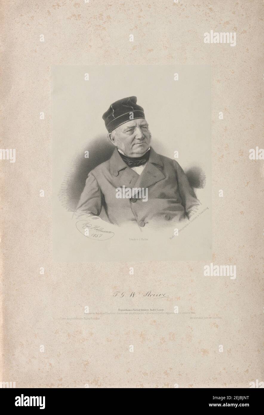 Friedrich Georg Wilhelm (Vasily Yakovlevich) von Struve (1793-1864). Museo: COLLEZIONE PRIVATA. Autore: RUDOLF HOFFMANN. Foto Stock