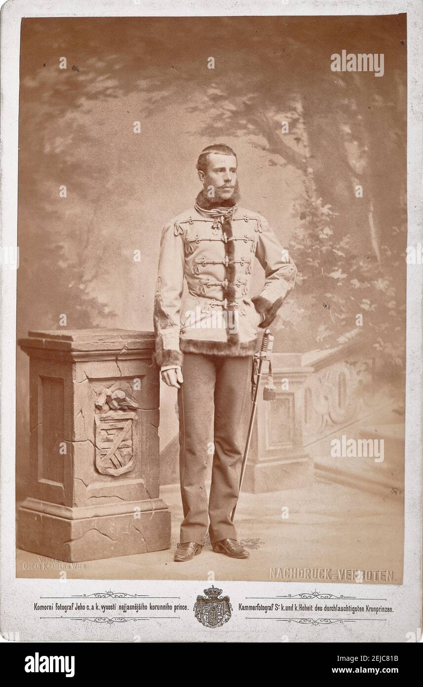 Rudolf, principe ereditario d'Austria (1858-1889). Museo: COLLEZIONE PRIVATA. Autore: Studio fotografico C. K. Dvorni Prague. Foto Stock