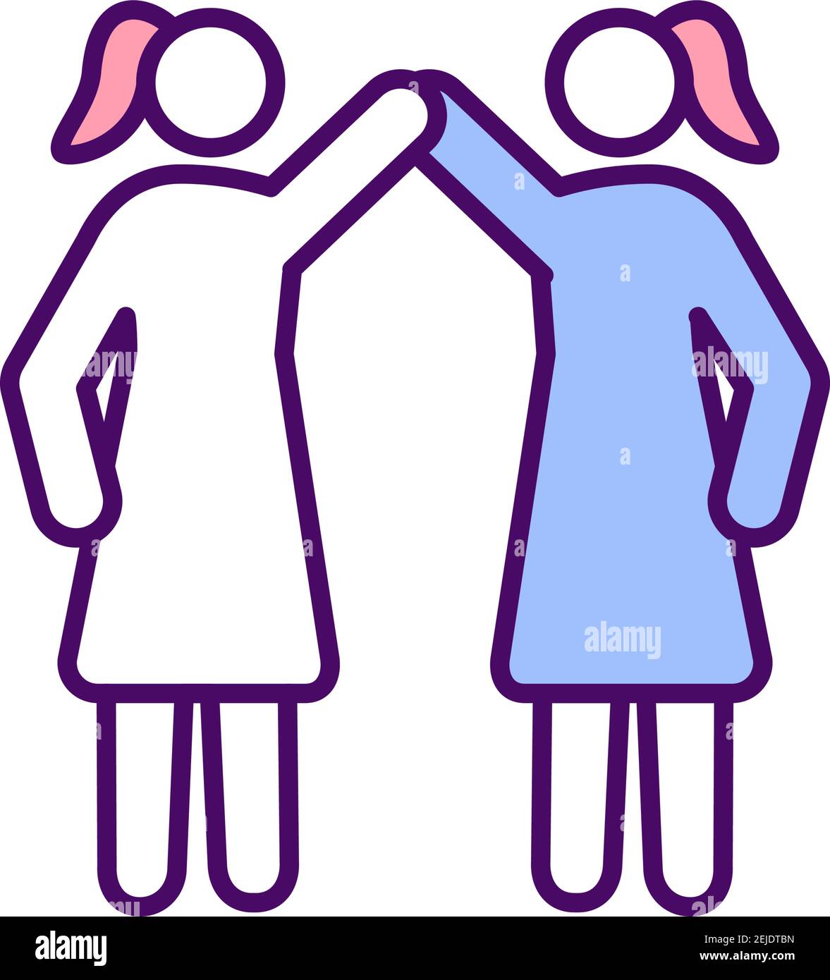 Icona colore RGB per obiettivi femminili Illustrazione Vettoriale