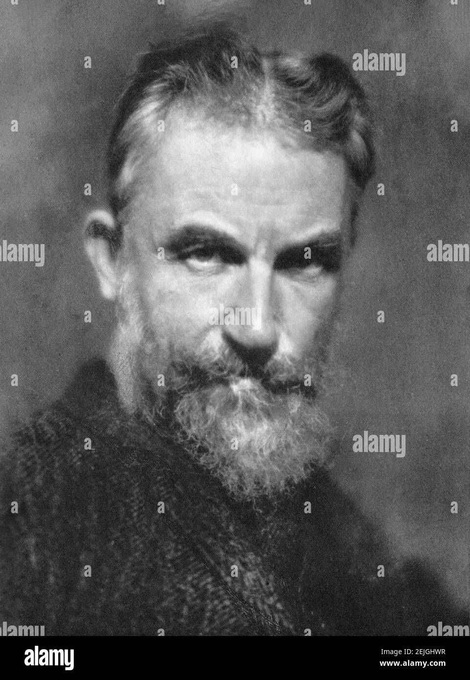 George Bernard Shaw. Ritratto del drammaturgo irlandese, George Bernard Shaw (1856-1950) di Alvin Langdon Coburn, 1904 Foto Stock