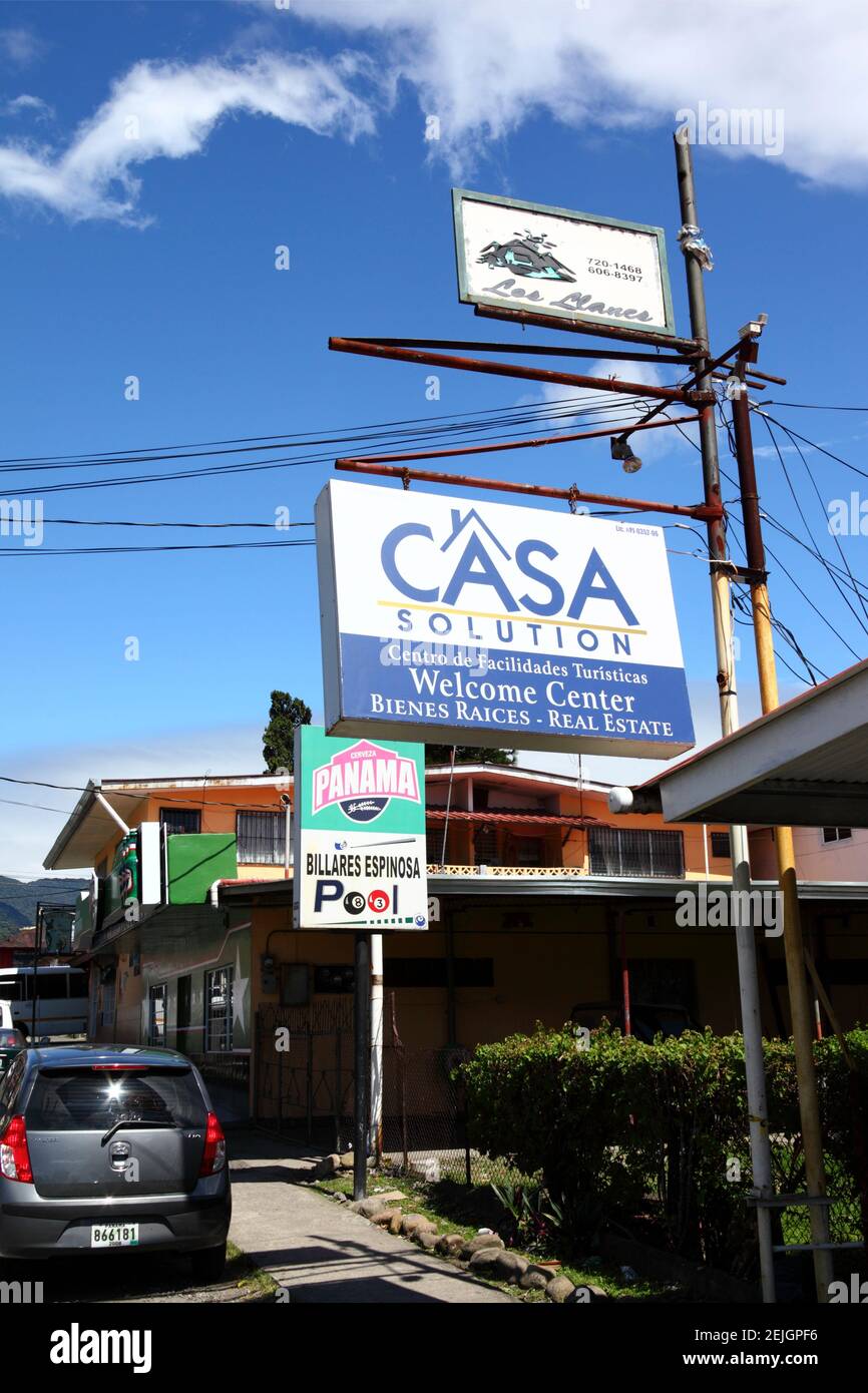 Casa Solution Agenzia immobiliare firma commerciale a Boquete, provincia Chiriqui, Panama Foto Stock