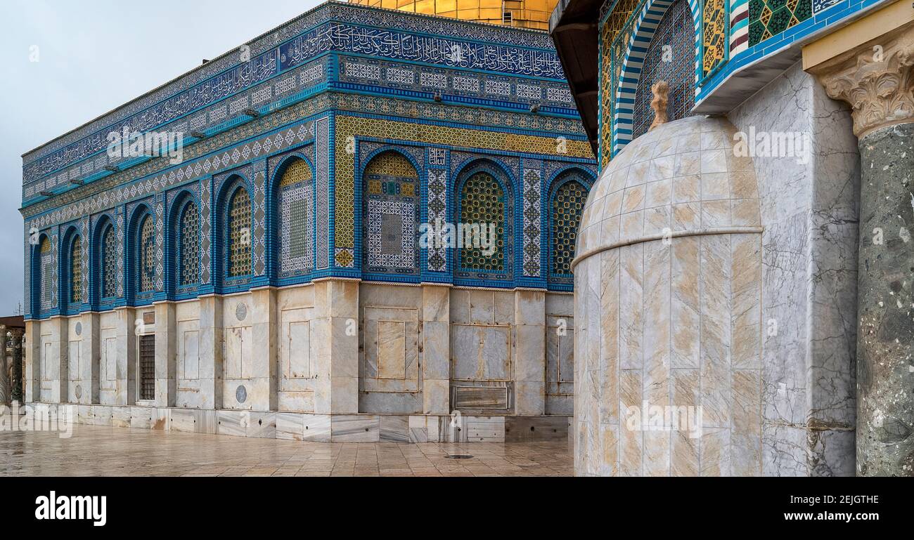 Cupola Della Roccia, Monte Del Tempio (Haram Esh-Sharif), Città Vecchia, Gerusalemme, Israele Foto Stock